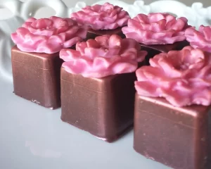 Bombom de Nutella com flor de açúcar